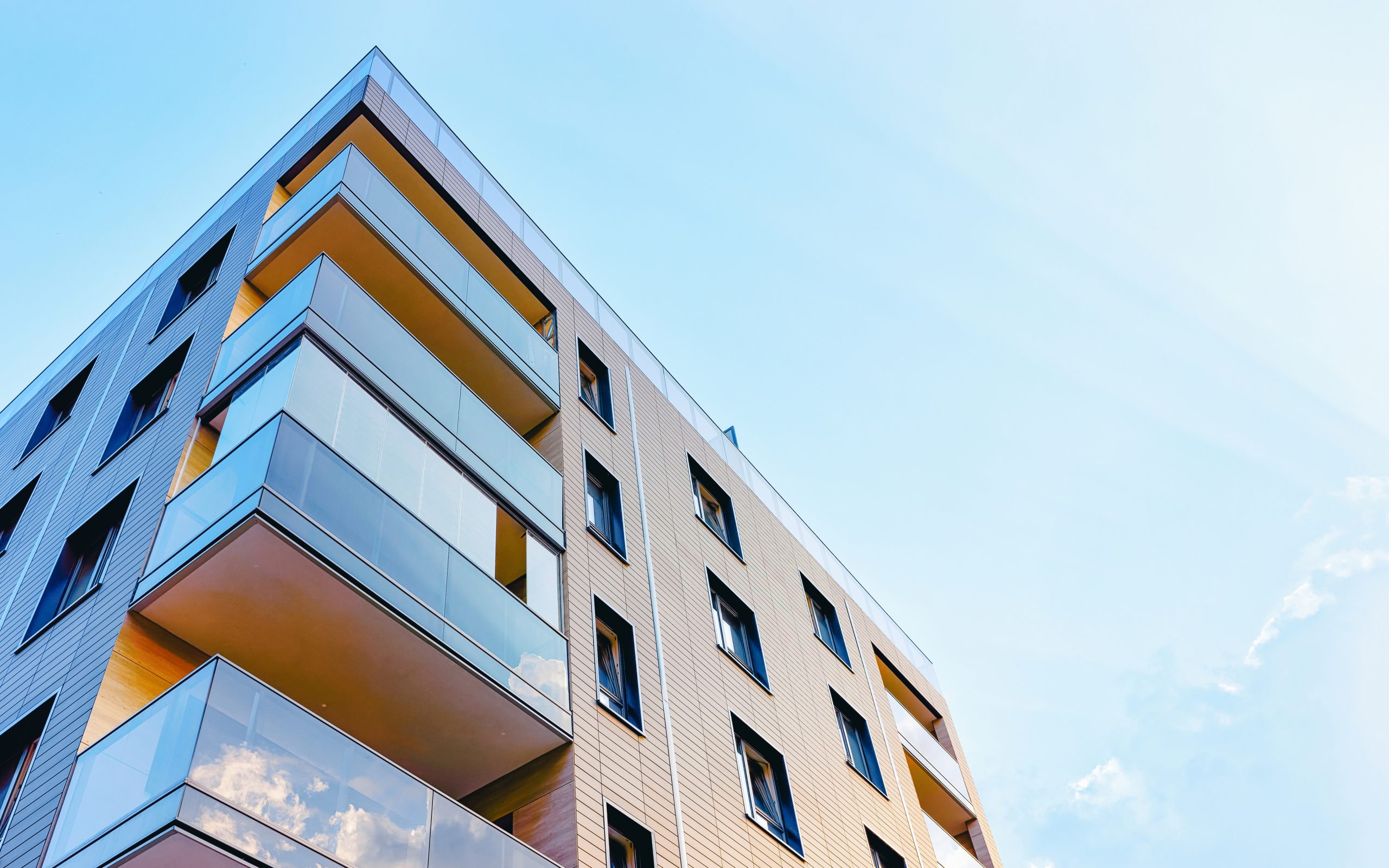 EU New Modern Apartment Building Exterior Residential house and home